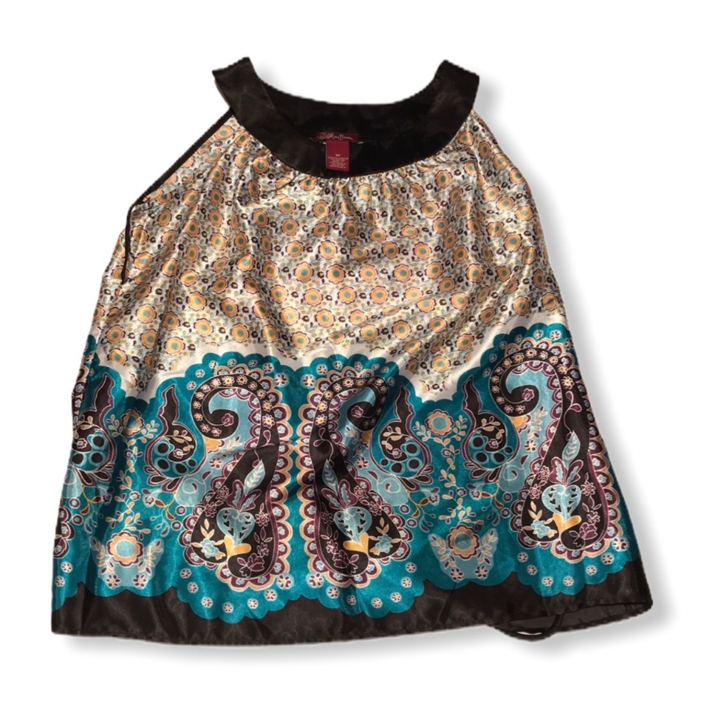 Miss Bisou shiny tank top colorful M